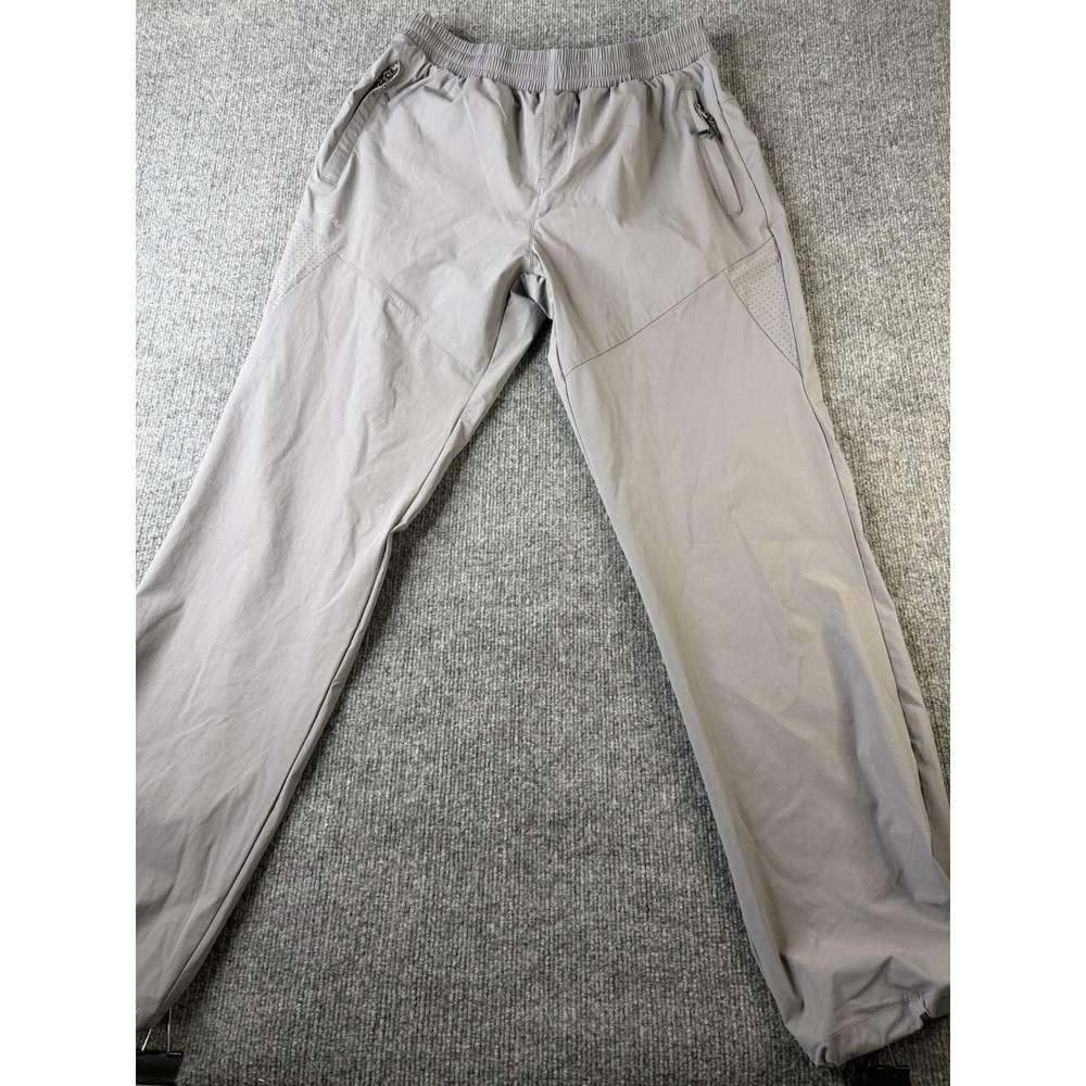 BALEAF Men's Gray Athletic Pants Size‎ L Stretch Joggers Zip Pockets Hiking
